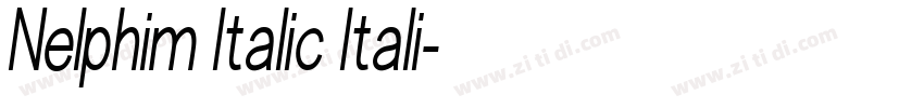 Nelphim Italic Itali字体转换